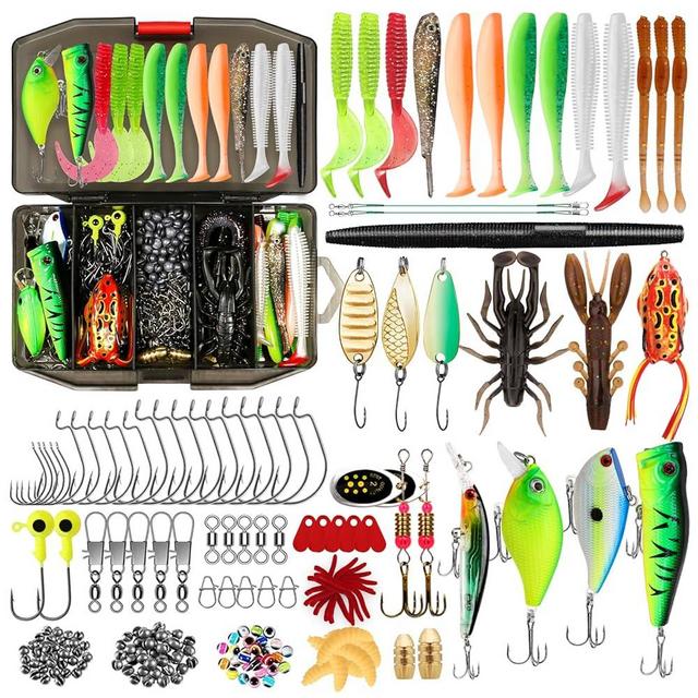 TRUSCEND Widely Used Fishing Bait Rigs Worth Every Penny, Selected Fishing Lures & Tackle Kit for Freshwater Fishing, Economic/Giftable/Premium Starter Fishing Gear Set Available, Perfect Fishing Gift