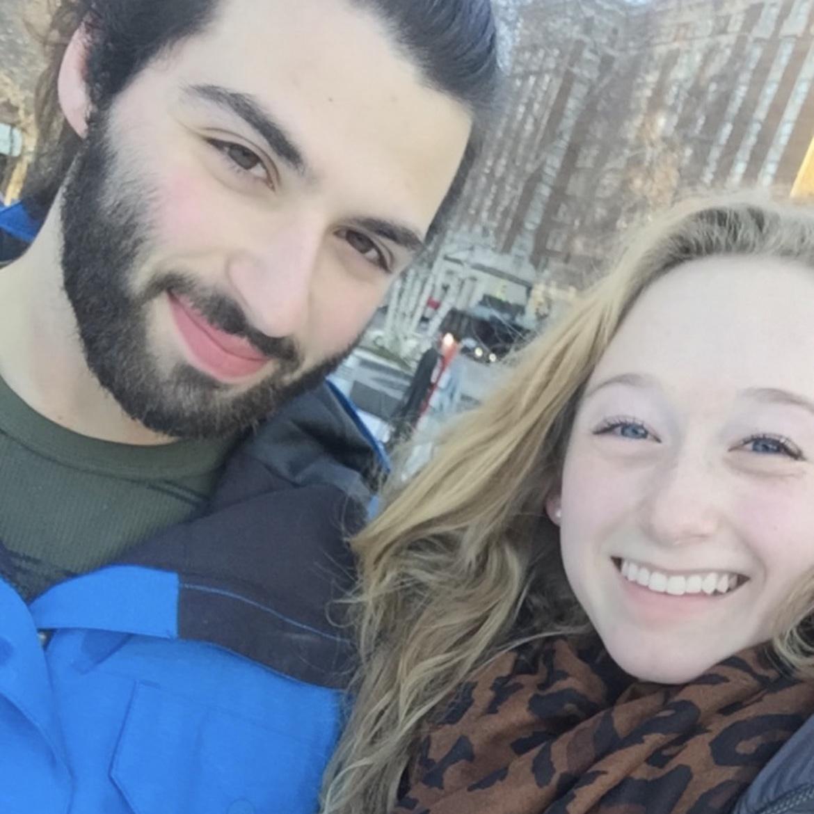 Ice skating at Rosa Parks Circle