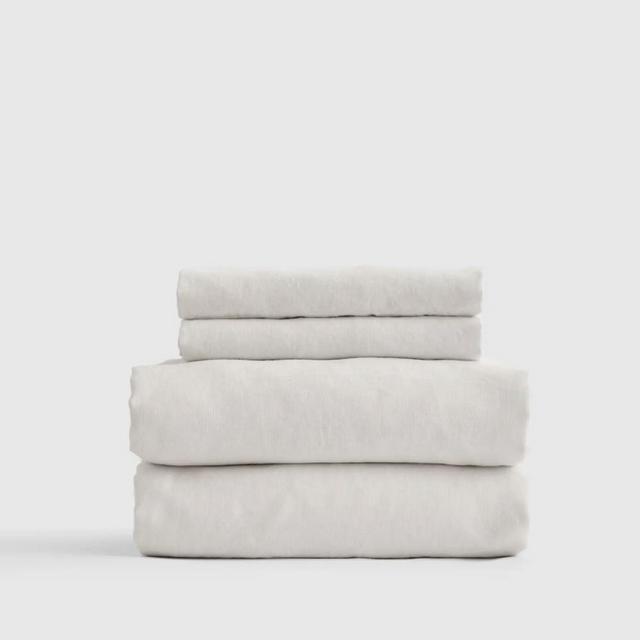 Quince Linen Sheets in Sand | Queen