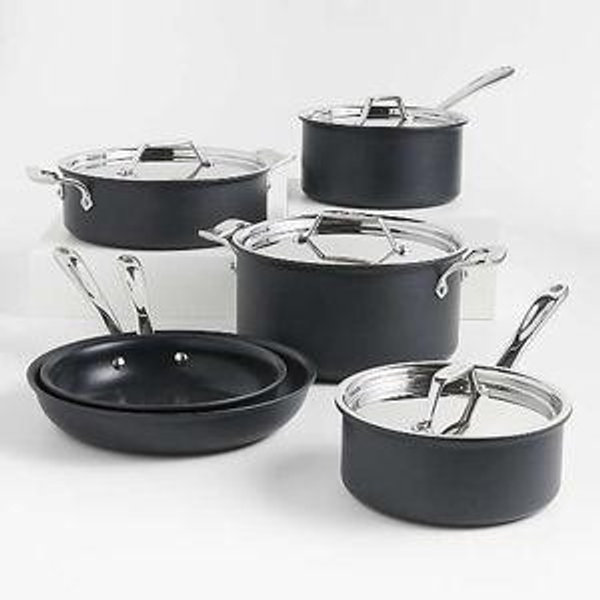 Crate & Barrel All-Clad Non-Stick 10-Piece Cookware Set