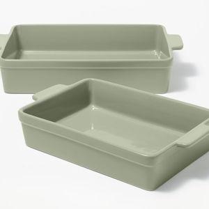 2pc Stoneware Rectangle Baking Dish Set - Figmint™