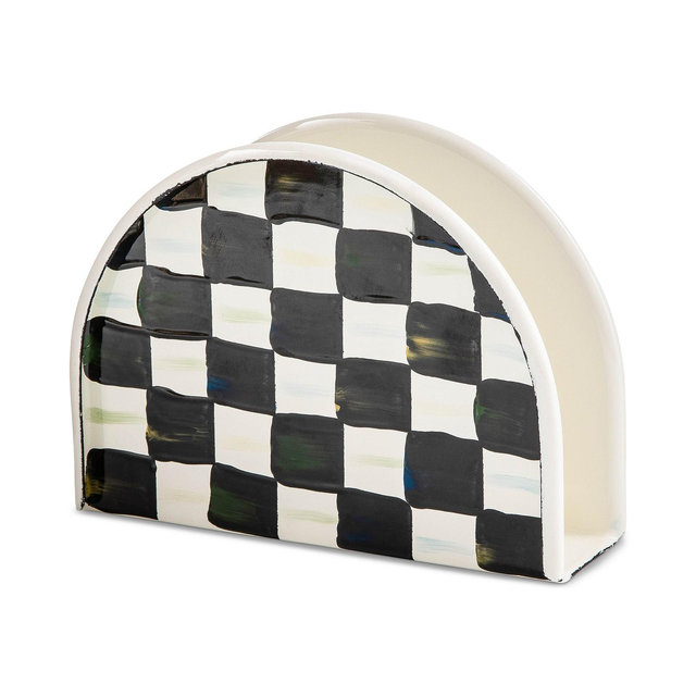 Mackenzie-Childs Courtly Check Enameled Steel Napkin Holder