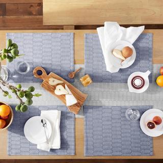 Modern Farmhouse Honeycomb Rectangle Placemat, Set of 4