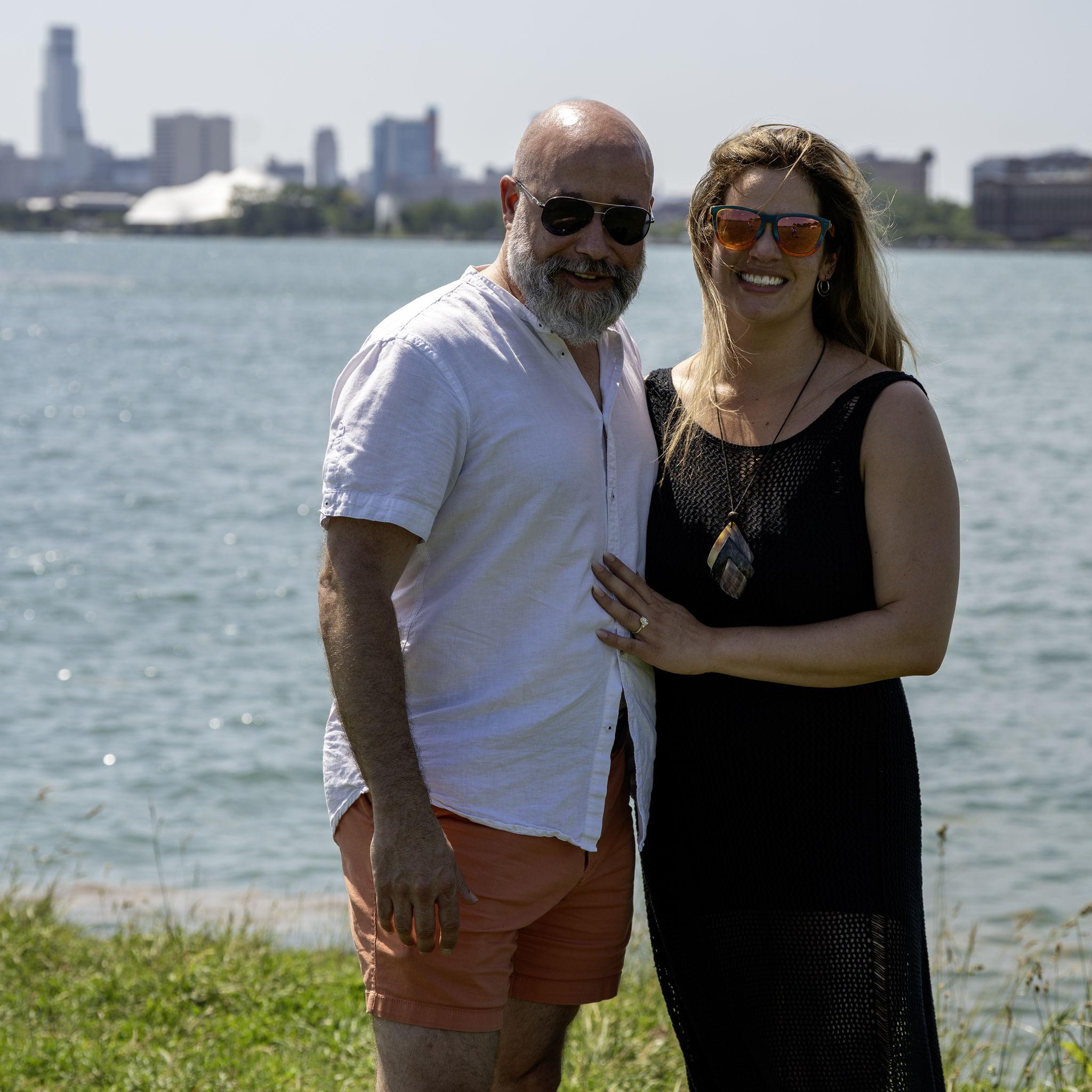 We got engaged on Belle Isle on one of the hottest days of the summer. This was my favorite photo from that day. It was such a magical day together and this was just the best way to top it off!