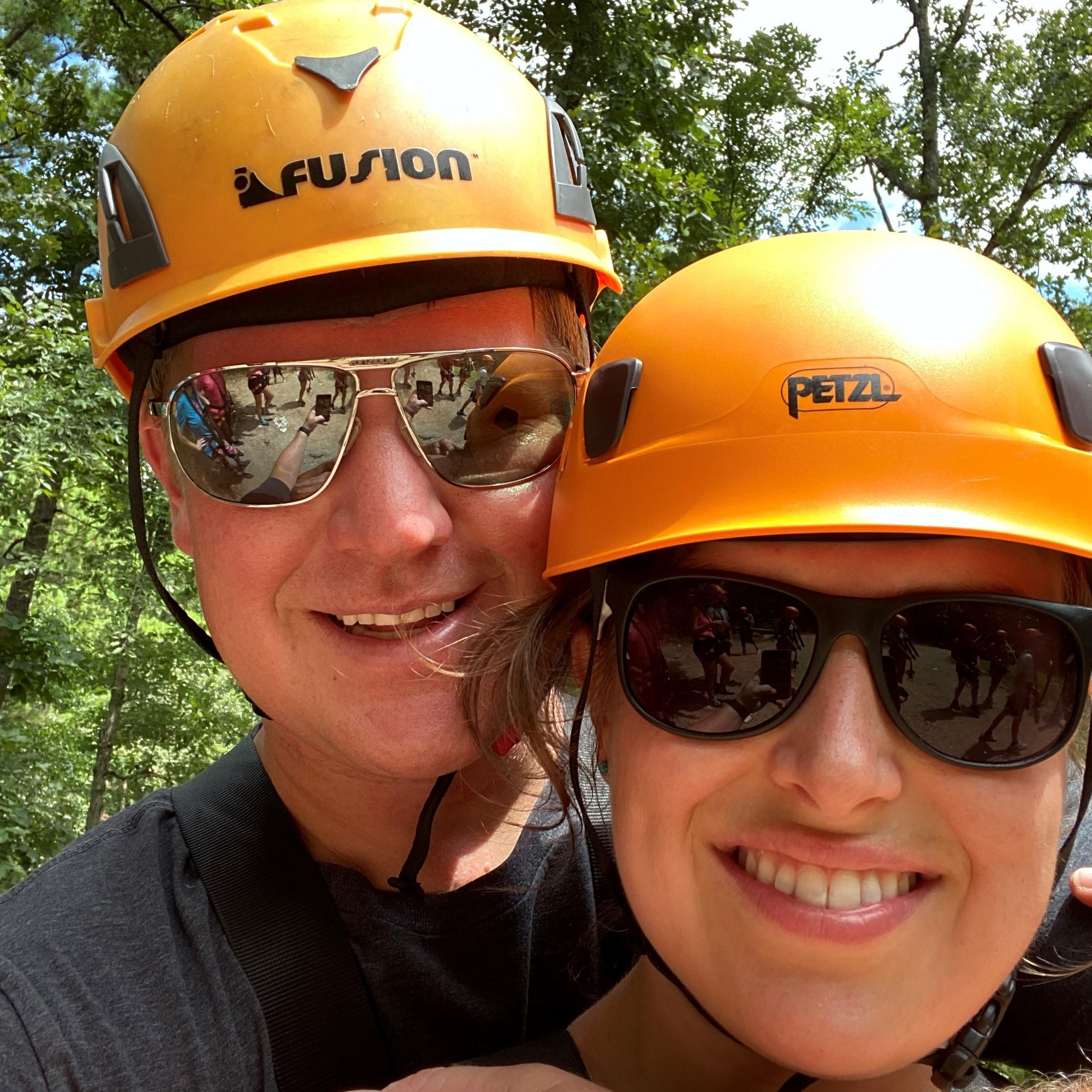 Our first trip together was to Beaver's Bend in Oklahoma where we went ziplining.