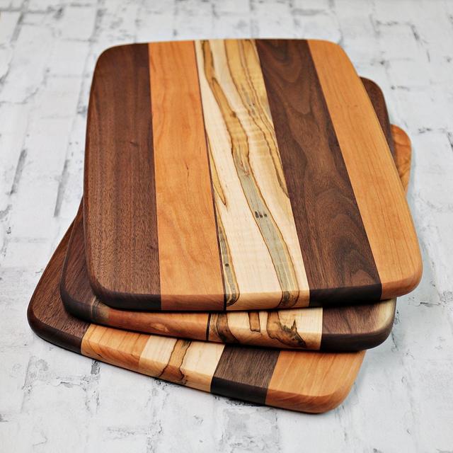 Large Wood Cutting Board, Mixed Woods,...
