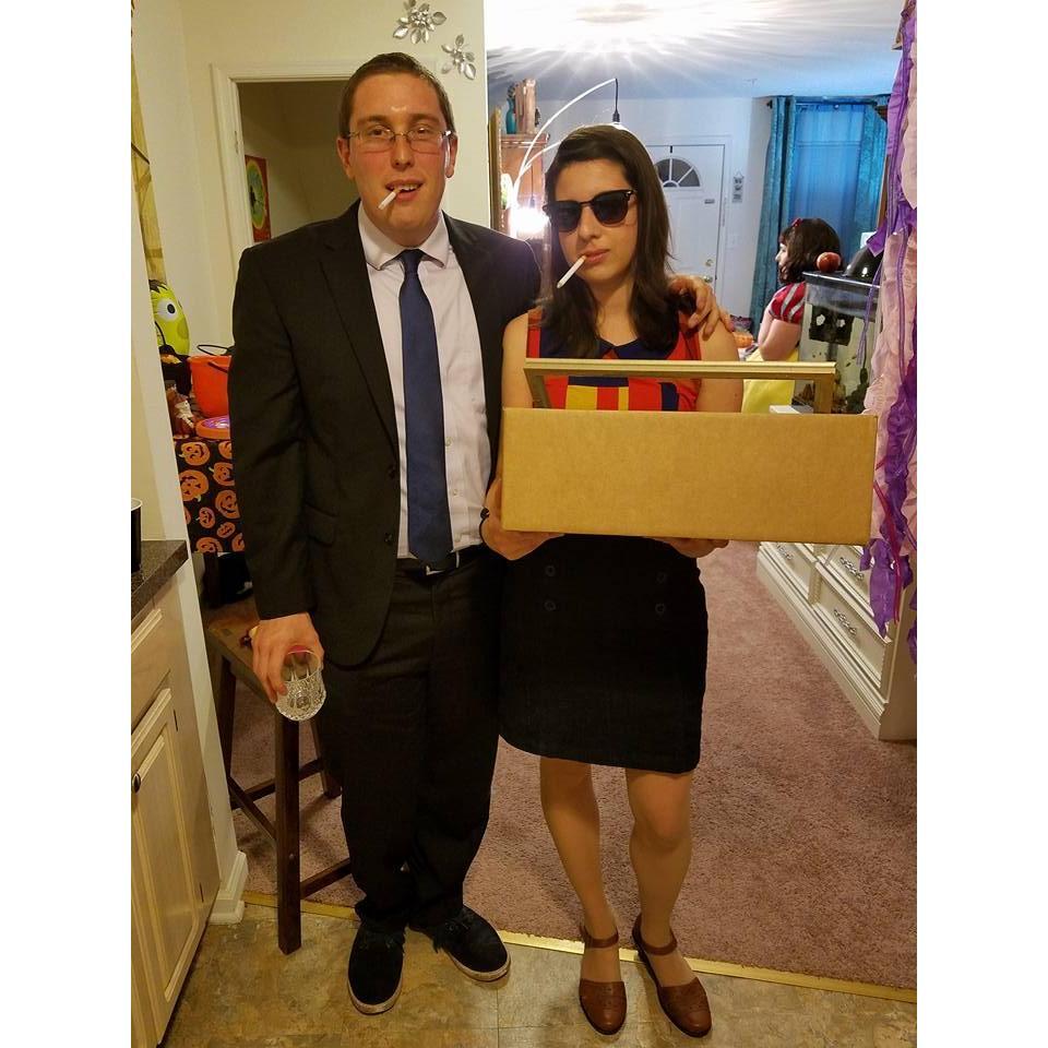 October 2016. Don and Peggy, the first of many themed Halloween costumes (including Bob's Burgers and Weezer's "Buddy Holly").