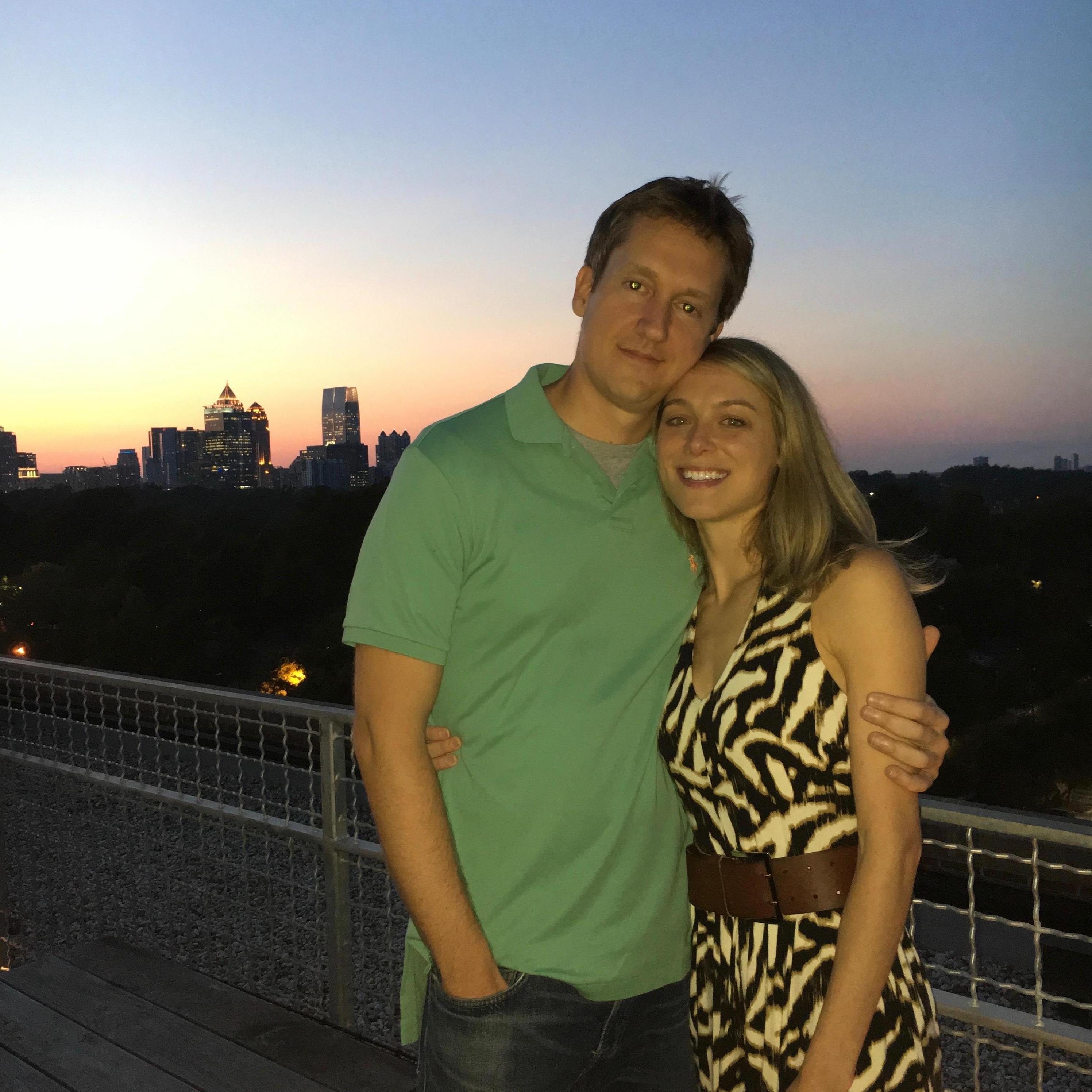 Matt's two favorite views - Shae and a nice sunset.