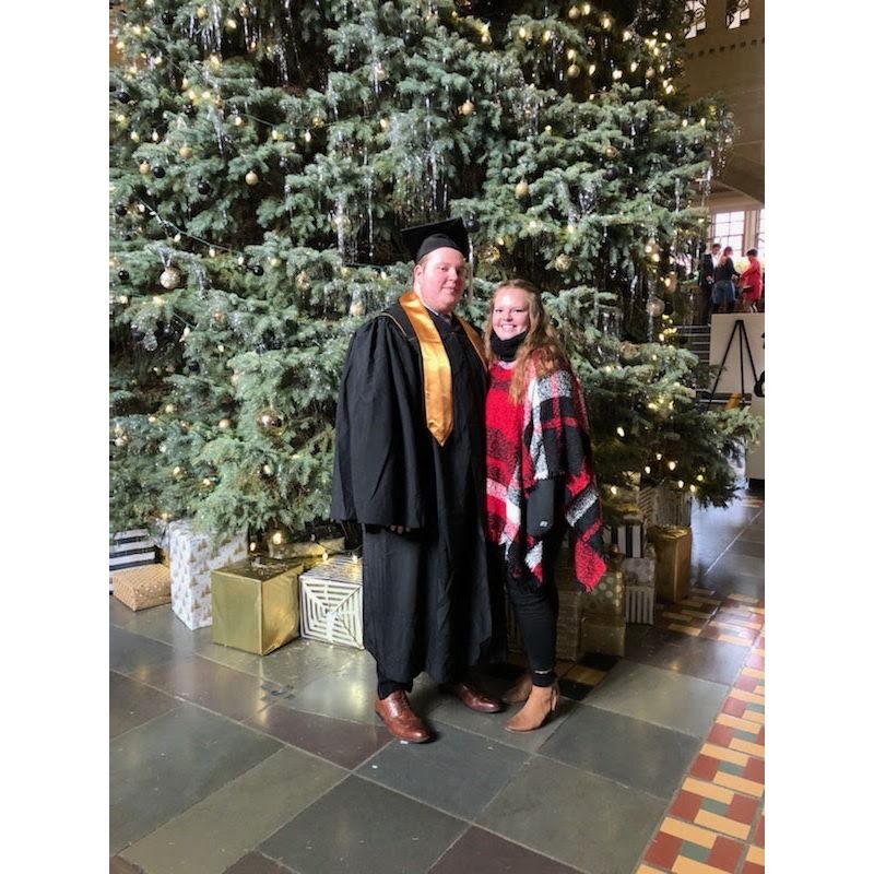 Andrew graduating from Purdue University in December 2019
