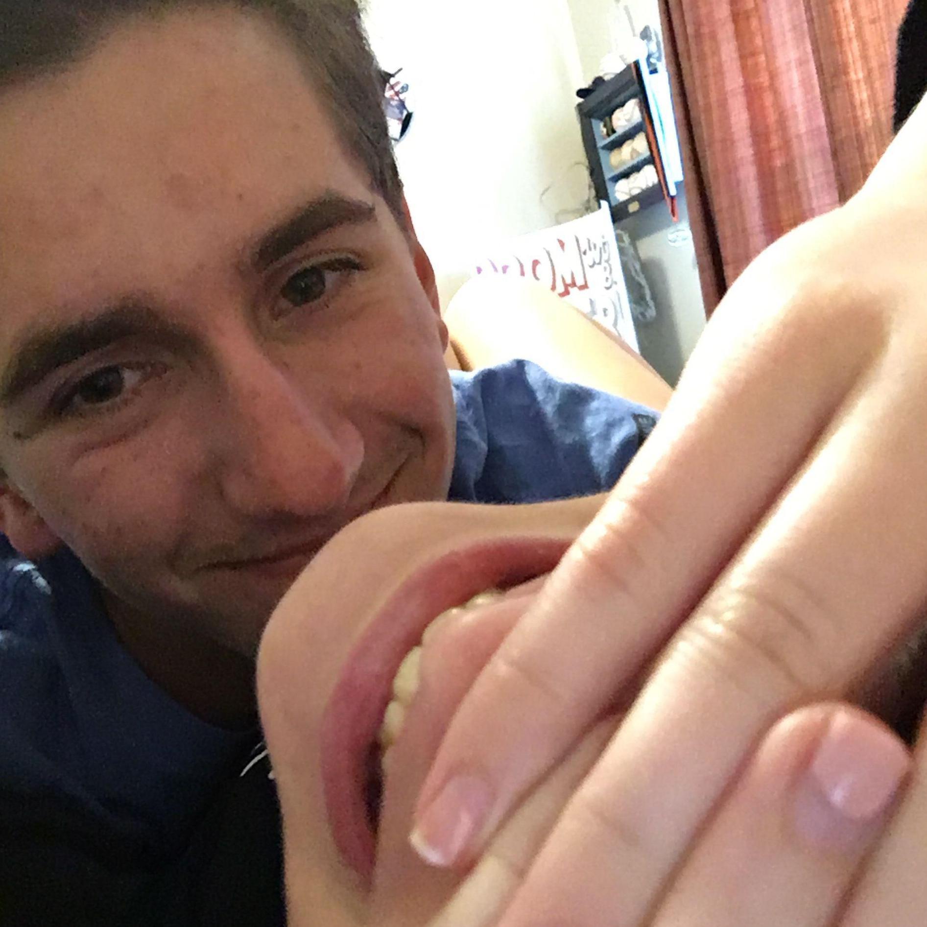 When two goofy people end up in a relationship, you're bound to end up with a few goofy selfies.