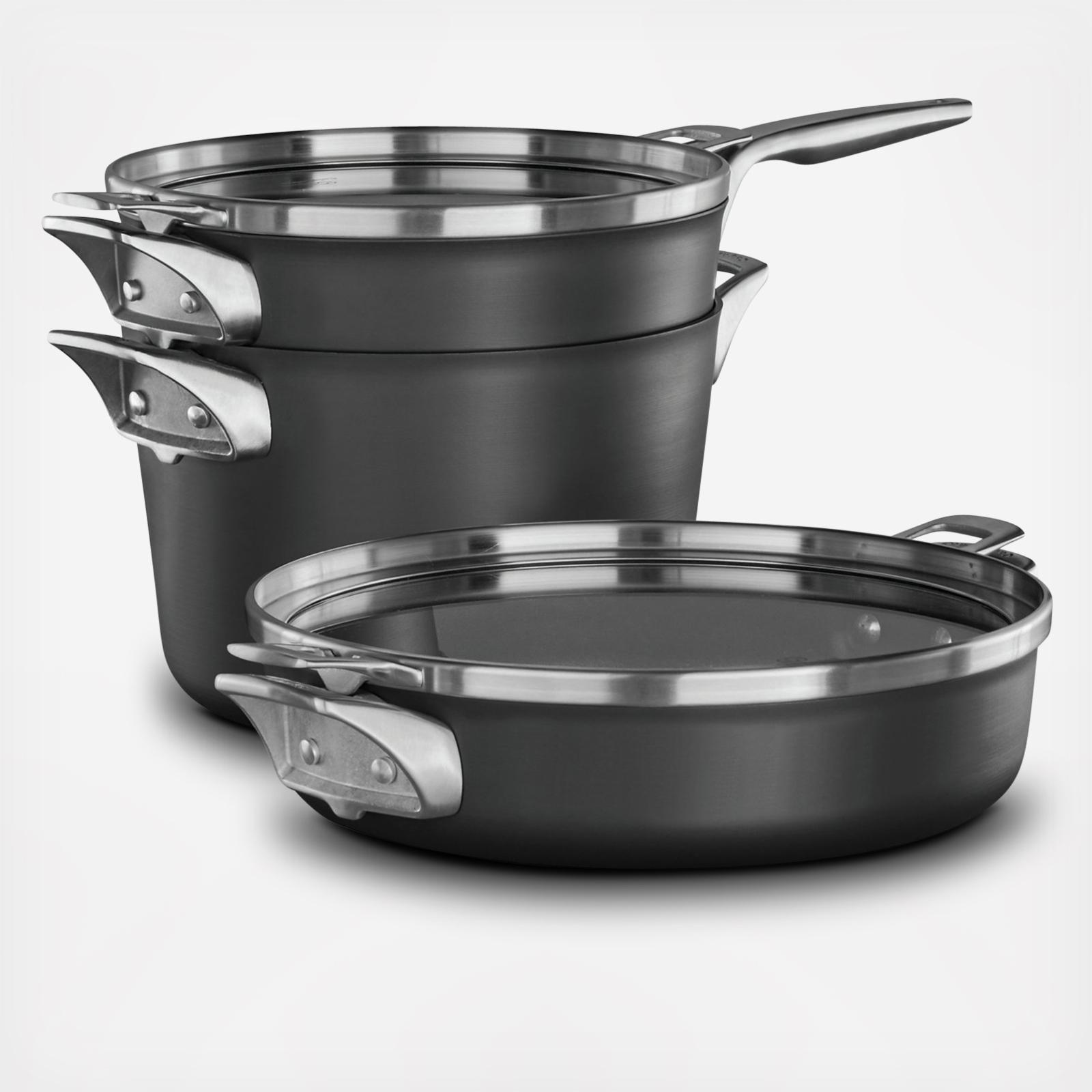 calphalon premier space saving cookware set