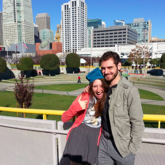 Near Yerba Buena Bowling Center on Eric's first day!