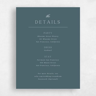 Deep Blue Spruce Wedding Enclosure - Zariah