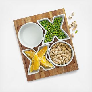The Cellar - Words XO Server Tray & Bowls