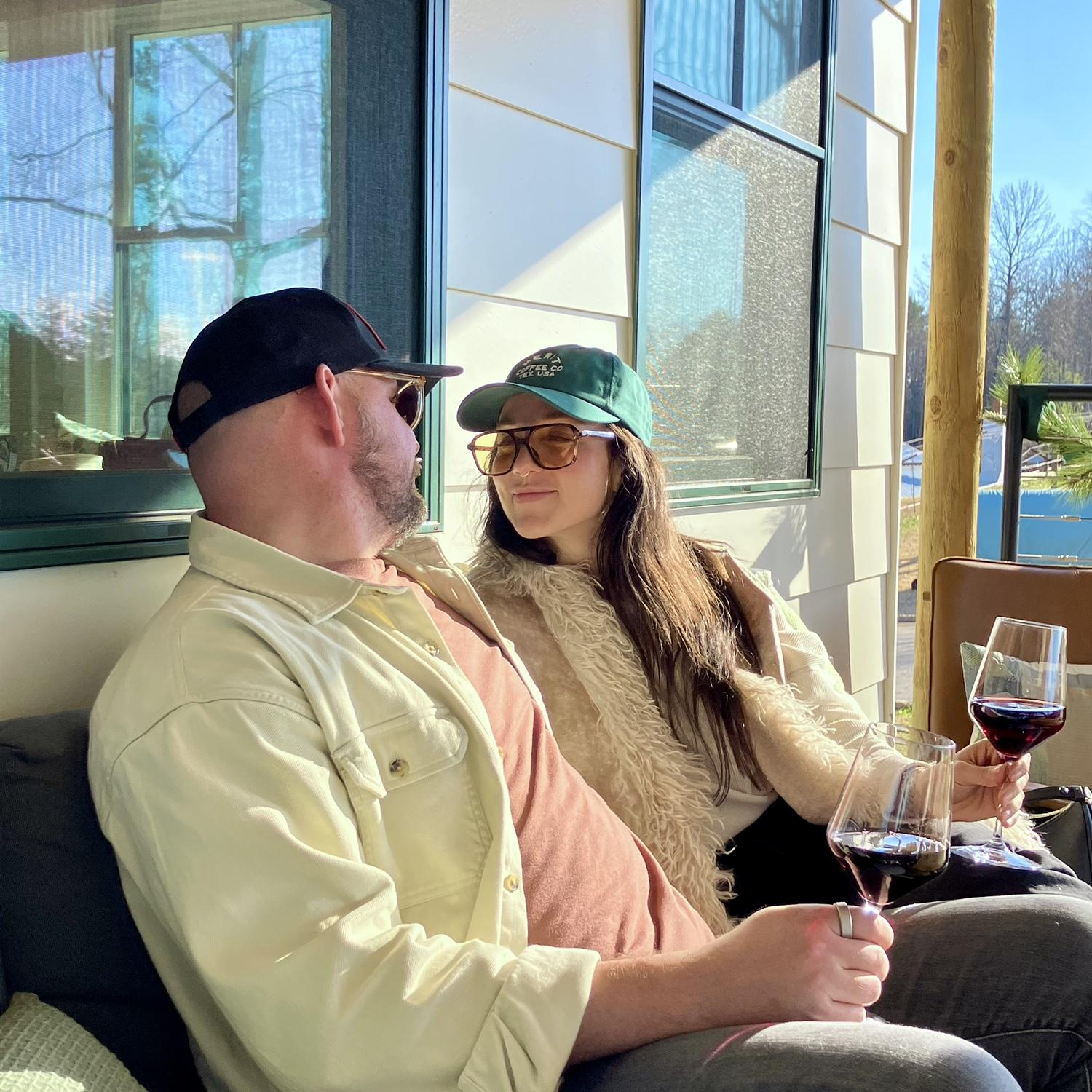 wine tasting in dahlonega, georgia. christmas 2025.