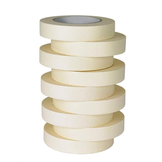 skytogether Masking Tape Bulk, General Purpose Masking Tape for Basic Painting, Beige White, 0.94 Inch x 55 Yards, 9 Rolls