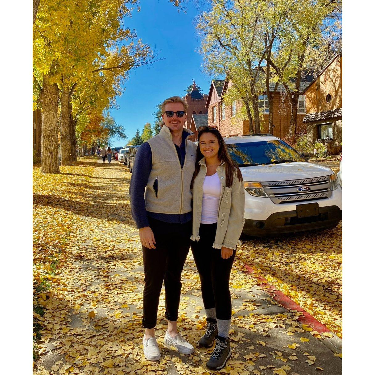 Got to experience a real fall season together in Flagstaff, AZ a year after dating.
