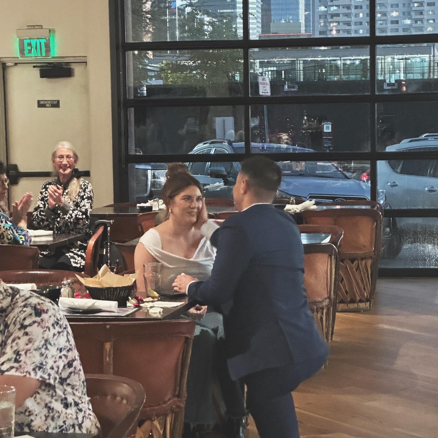 I love this picture of our engagement. I don’t remember anything he said but I remember being so surprised and filled with love for him! I did say yes…I think haha