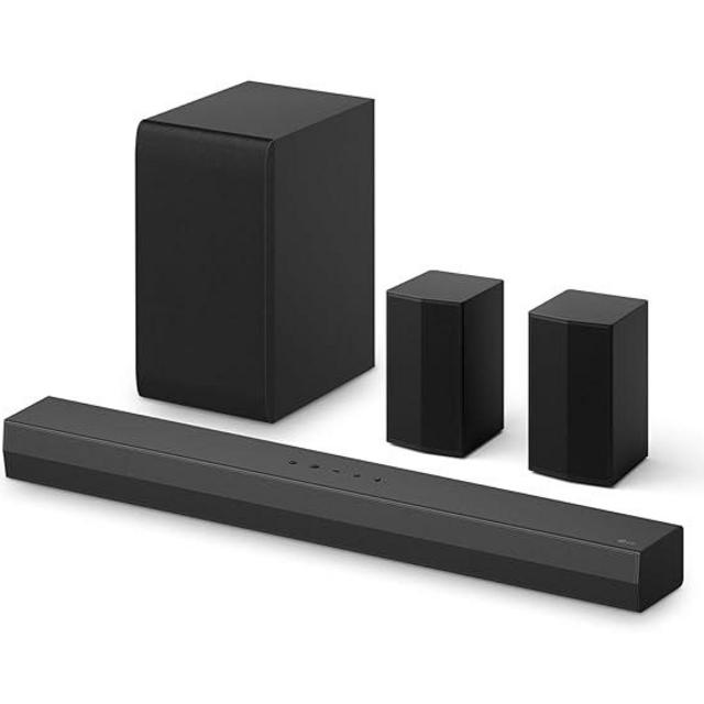 LG S40TR 4.1 ch. Soundbar with Wireless Subwoofer and Rear Surround Speaker Included, TV Synergy, Wow Interface, AI Sound Pro, 2024 New Model