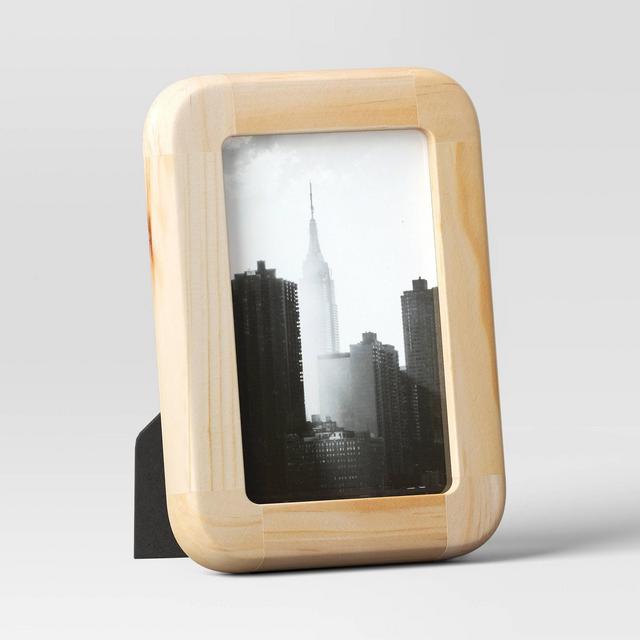 5" x 7" Rounded Rectangle Wood Table Frame Natural - Threshold™