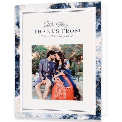Navy, Blue Wedding Thank You - Carrara Photo
