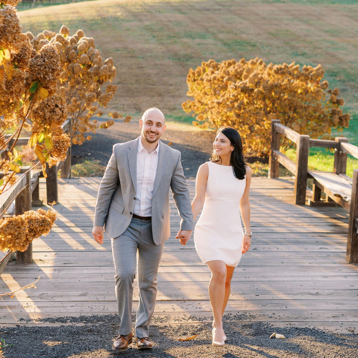 Engagement photo shoot at Stone Tower winery