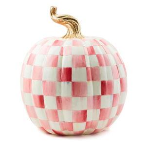 MacKenzie Childs - Bubblegum Pink Check Large Pumpkin