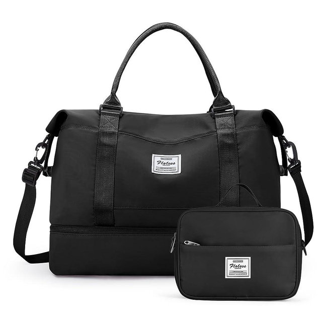 Travel Duffel Bag, Sports Tote Gym Bag, Shoulder Weekender Overnight Bag for Women