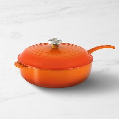 Le Creuset Signature Enameled Cast Iron Deep Sauté Pan, 4 1/4-Qt., (Flame or Nectar)