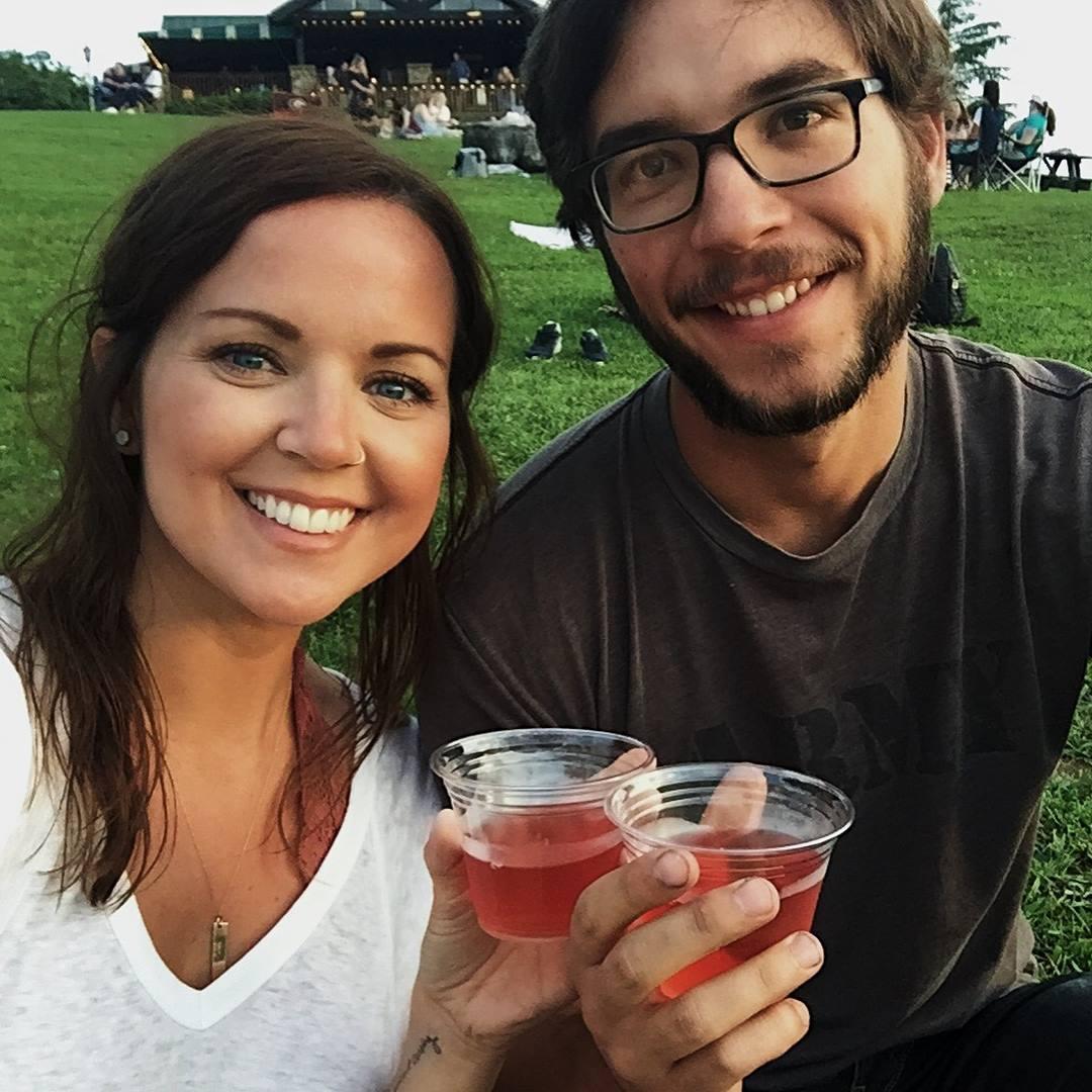 Sipping wine at Arrington Vineyards