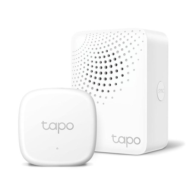 TP-Link Tapo Temperature and Humidity Sensor Starter Kit: Temperature Sensor Tapo T310 + Hub Tapo H100 (High-Accuracy Swiss-Made Sensor | Real-Time Notifications | Long-Lasting Performance)