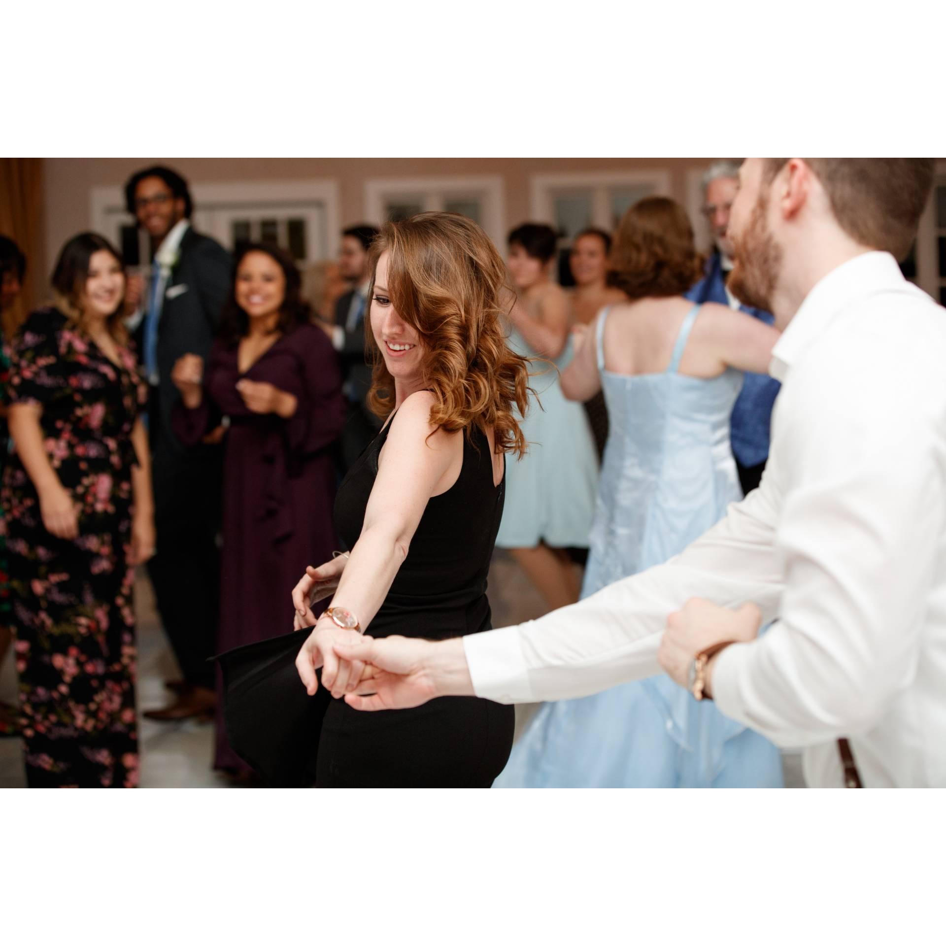 Swing dancing at a friends wedding