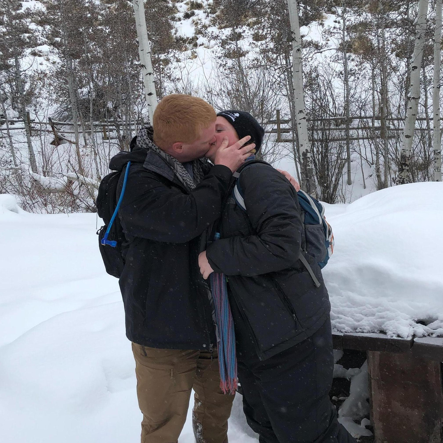 Went snowshoeing for the first time.. Had a fun adventure and someone got kicked in the face while doing so. (;