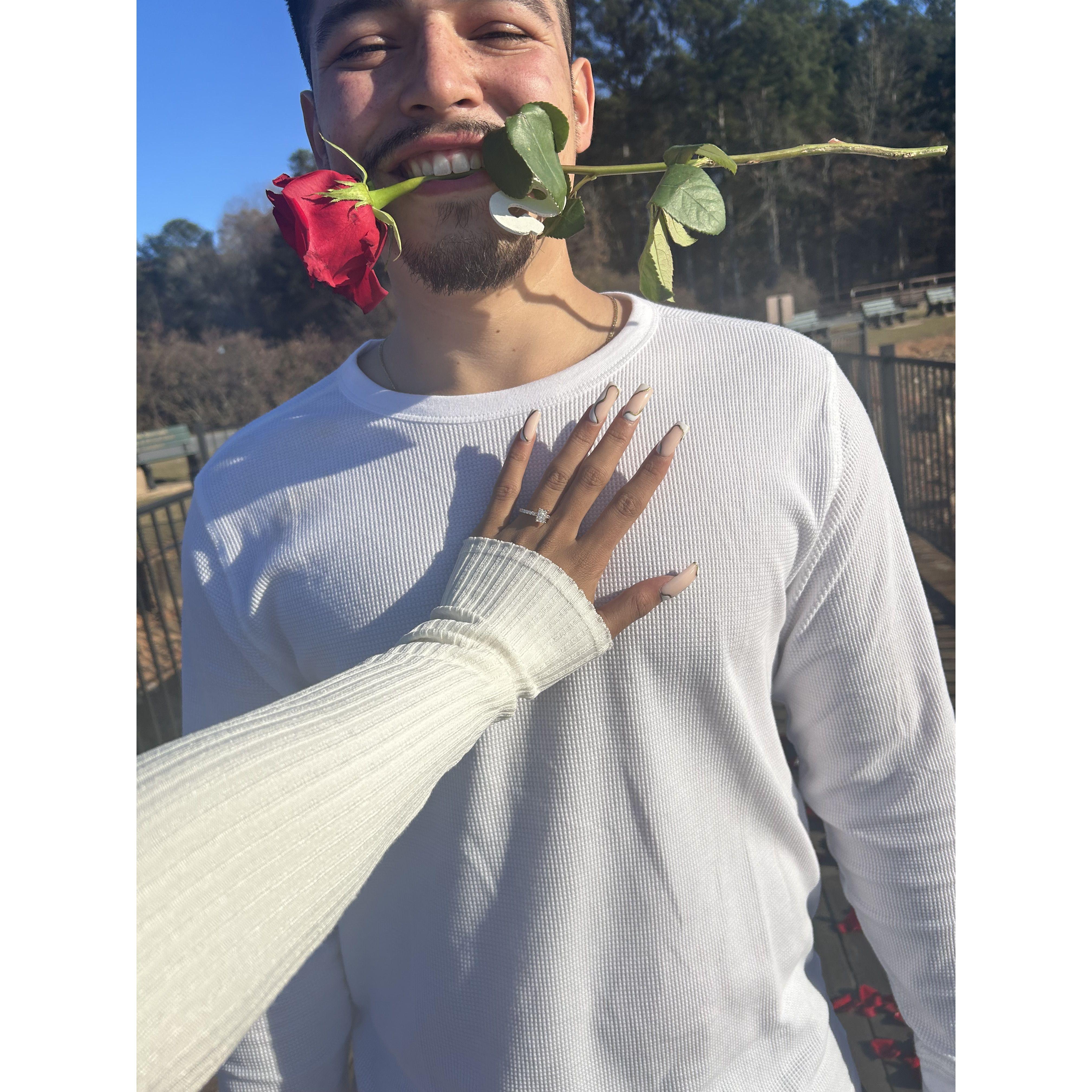 Look at that bling!!! justin designed it !!!