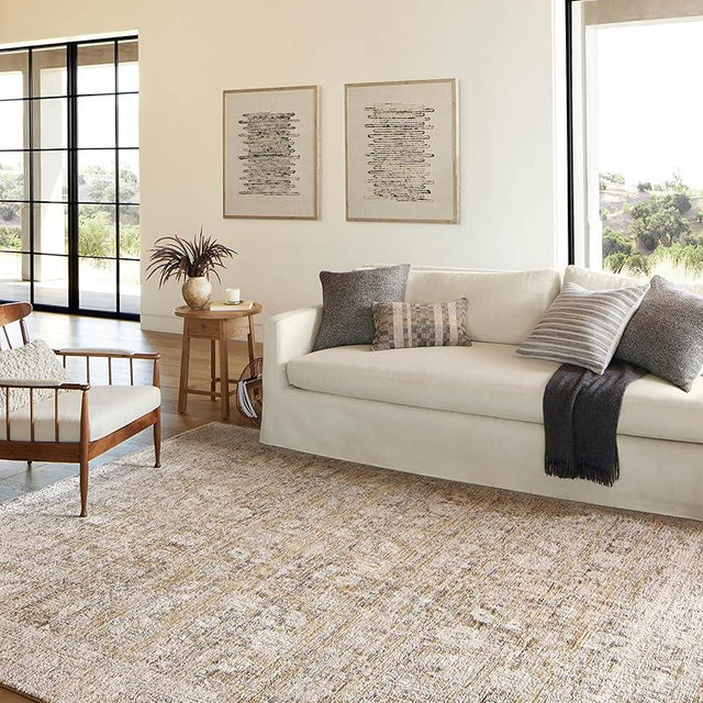 Loloi Amber Lewis Alie Collection ALE-05 Gold/Beige 11'-6'' x 15'-7'', .13'' Pile Height, Area Rug