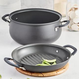 Belgique - 2-in-1 Nonstick Aluminum 7.5 qt. Dutch Oven with Griddle Lid