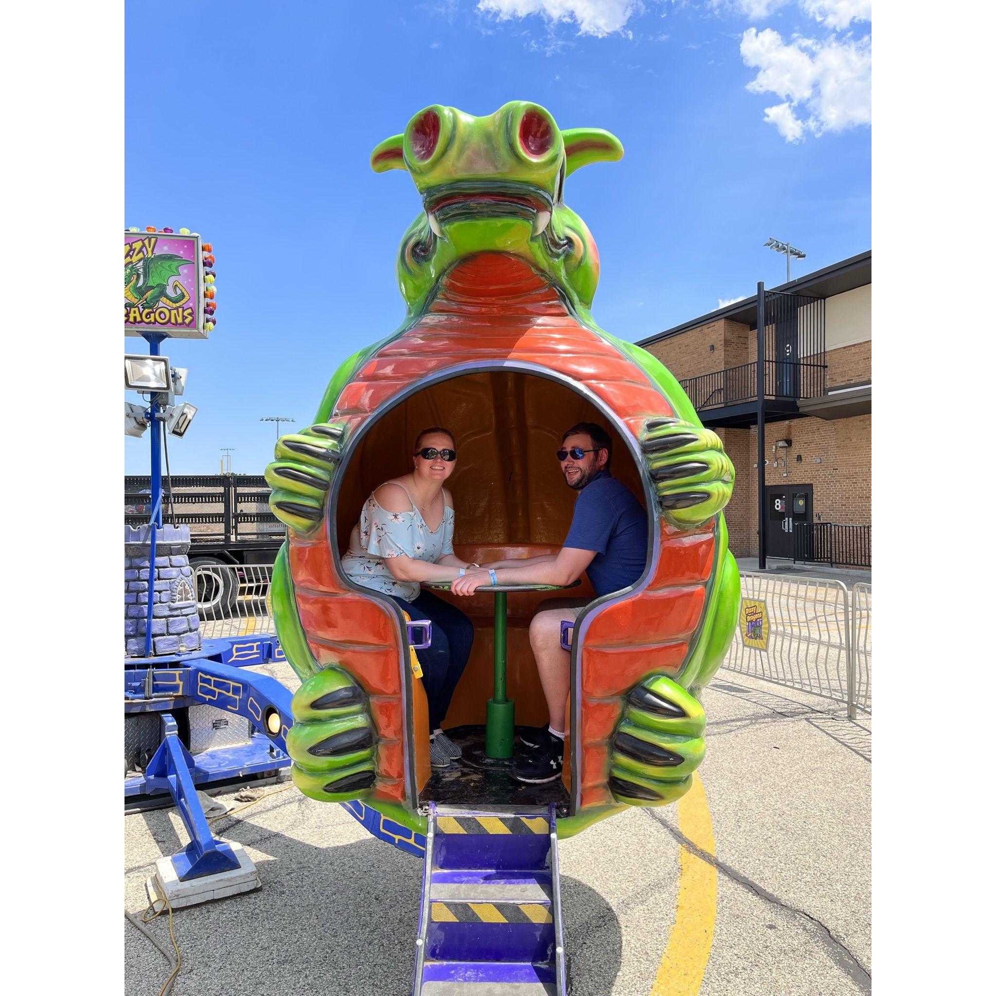 First local carnival together. There was a bit too much spinning that day!