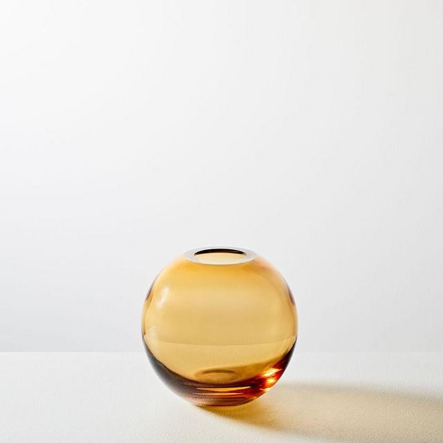 Foundations Vase, Amber, 4.25"h Glass Bud