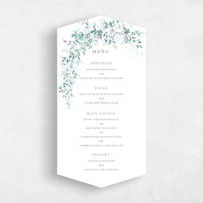 Blue Diamond Wedding Menu - Farnham