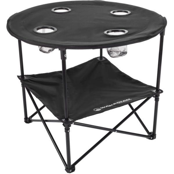 Wakeman Folding Camping Table, Black