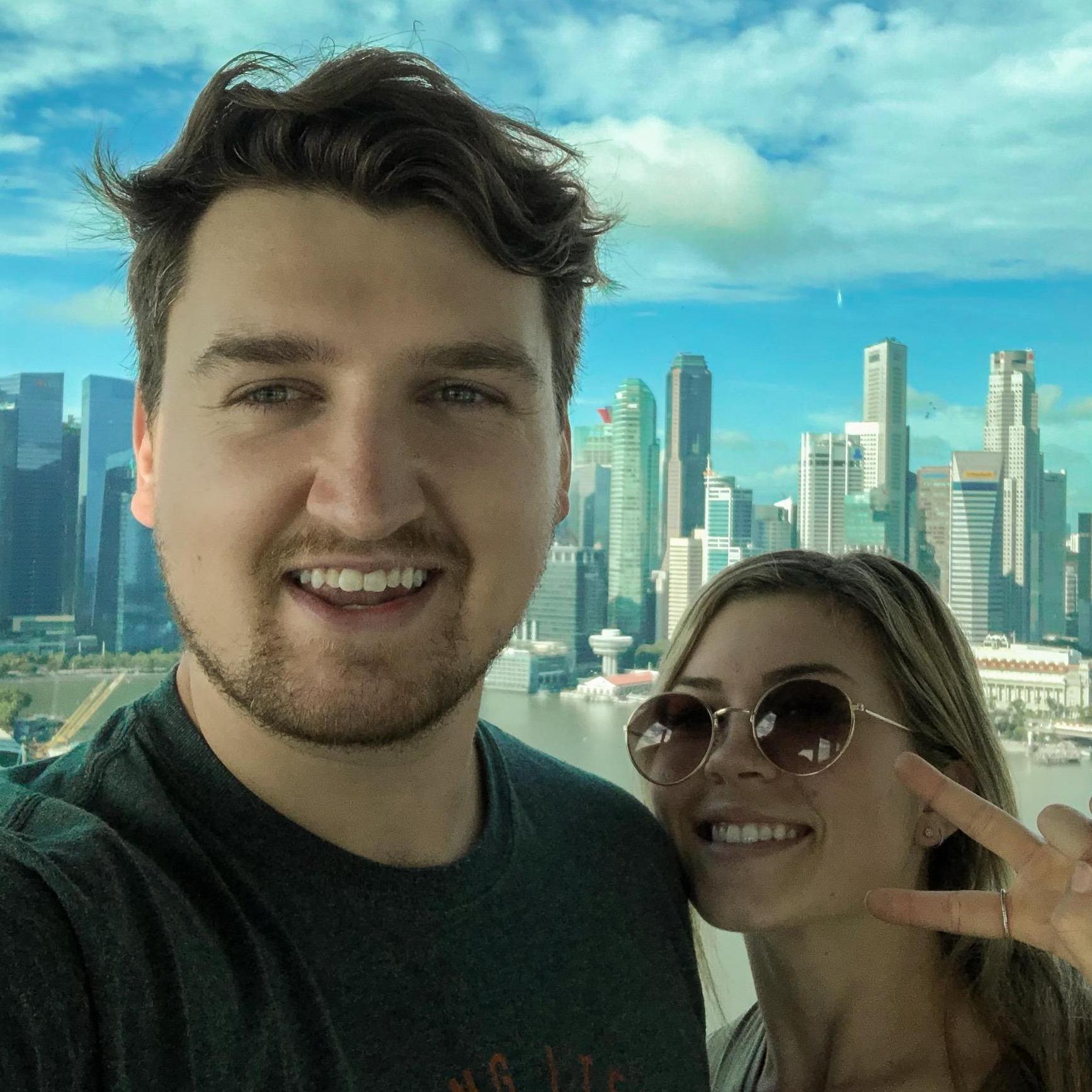 On the Singapore Flyer in Singapore...our 1-day layover on the way to Thailand!