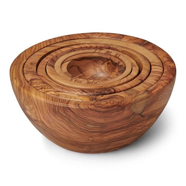 Berard Set of 6 Olivewood Bowls with Gift Box
