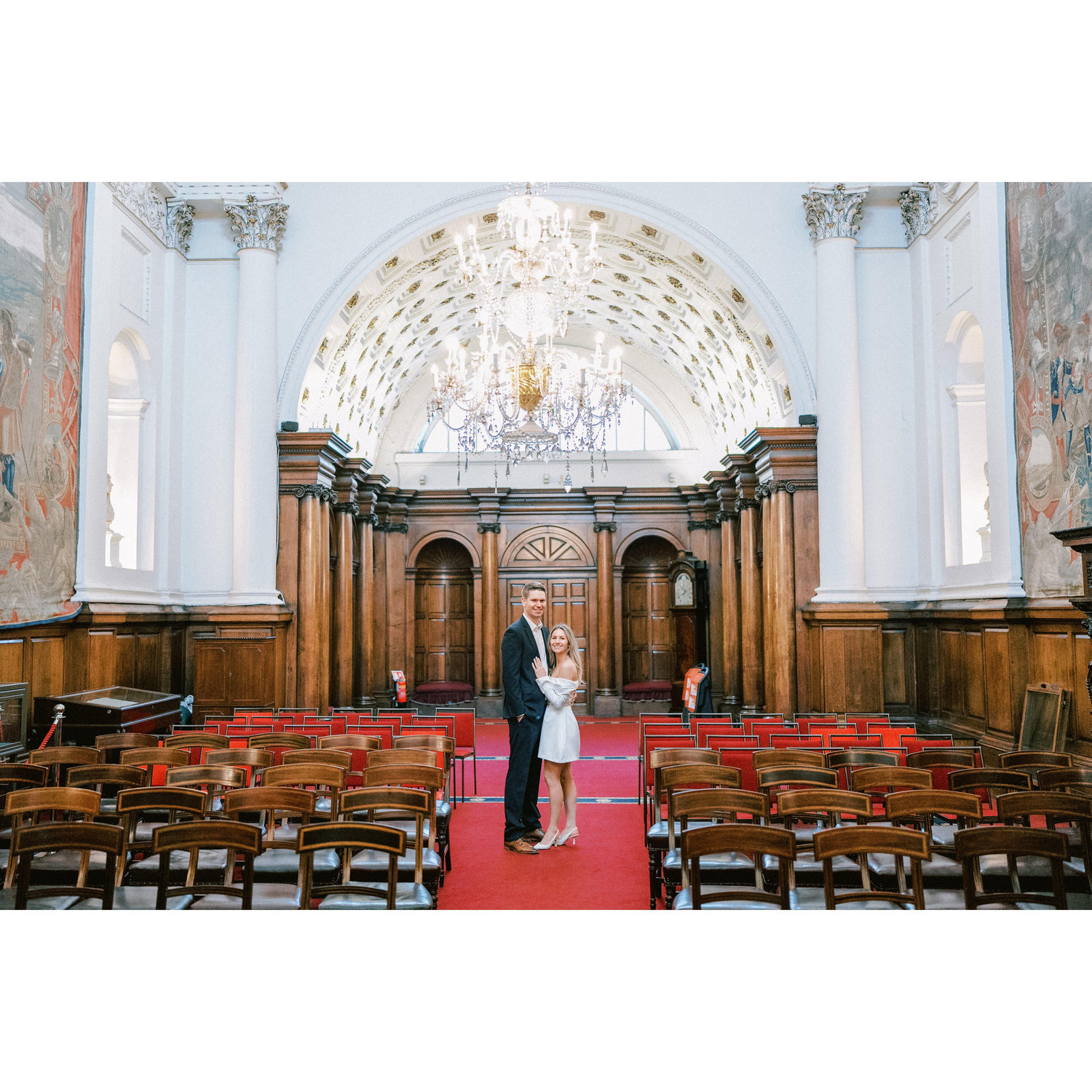 Fun story - a security guard let us sneak into the room that was historically the House of Lords for a few private photos during our engagement shoot