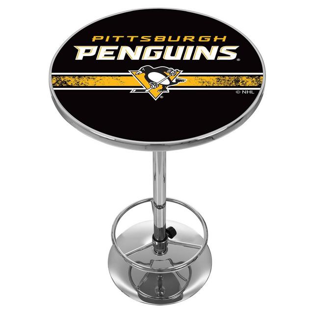 NHL Pittsburgh Penguins Chrome Pub Table