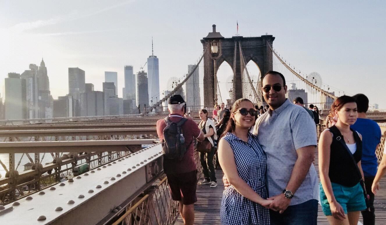 En el  Brooklyn Bridge