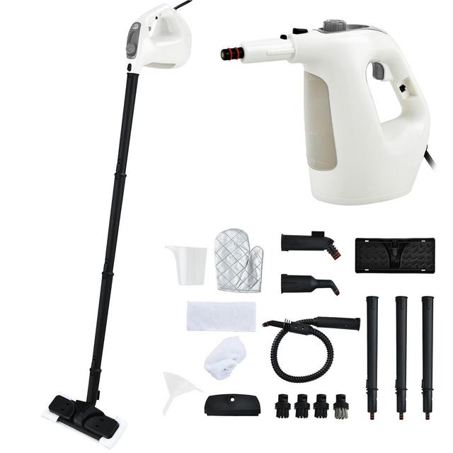 1400W Multipurpose Pressurized Steam Cleaner Mop W/ 17 Pieces Accessories Gray
