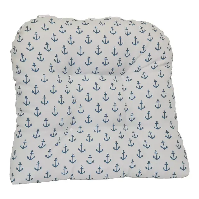Destination Summer Print Indoor/Outdoor U-Cushion in Grey Anchor