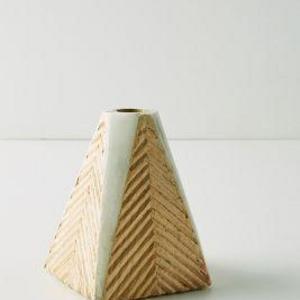 Carved Geo Taper Holder