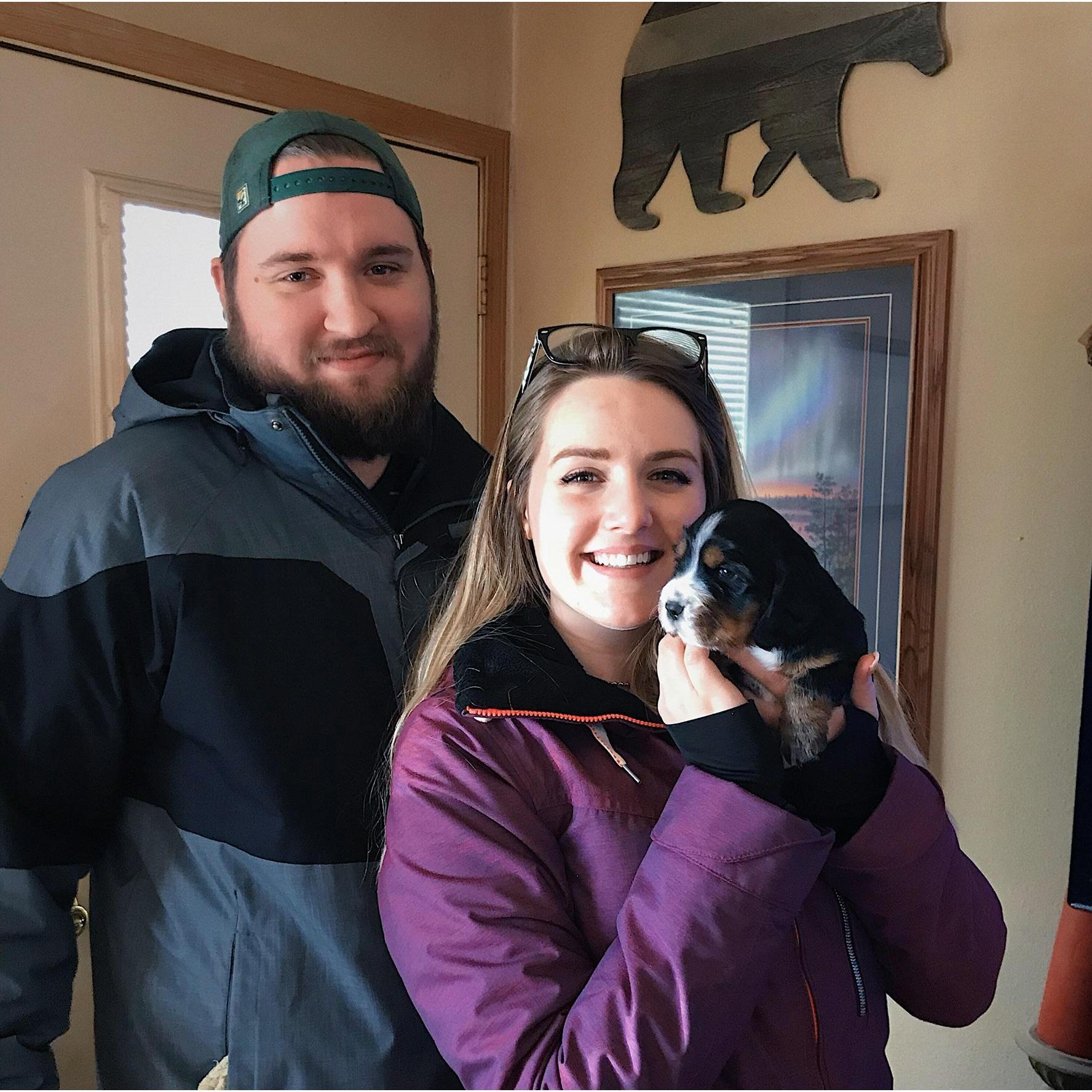 02.10.18 Captain Theodore Fitzpatrick's Arrival! Erica finally convinced Alex to get a puppy, and they welcomed Theo to their family. Now, they could not imagine their lives without him!