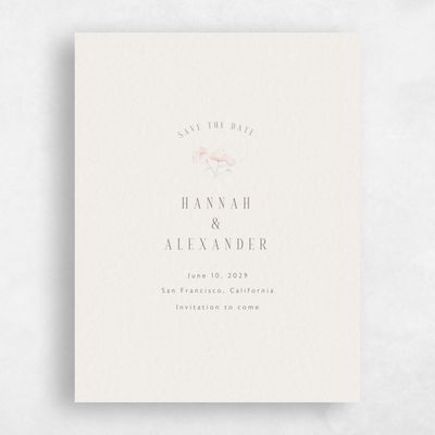 Beige Standard Wedding Save the Date - Lorelei Portrait
